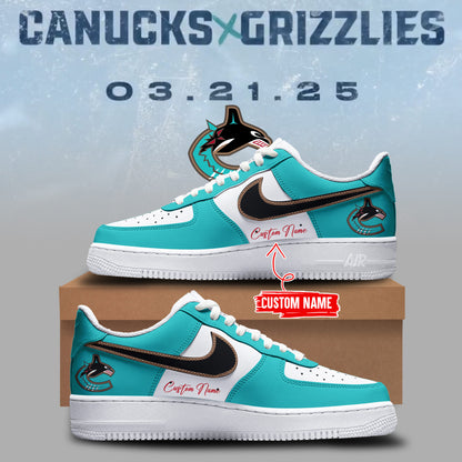 Special New Canucks x Grizzlies AF1 Shoes-ND03222516