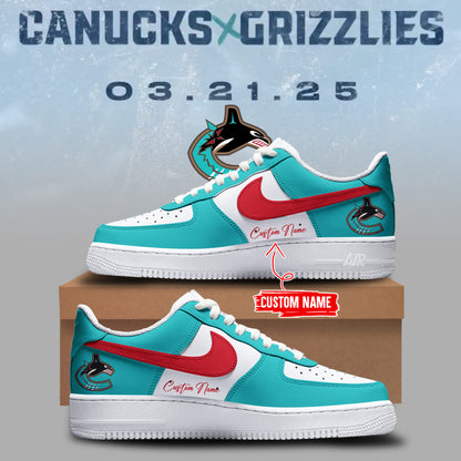 Special New Canucks x Grizzlies AF1 Shoes-ND03222517