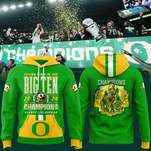 Oregon Ducks 2024 Big Ten Football Conference Champions Locker Room Hoodie