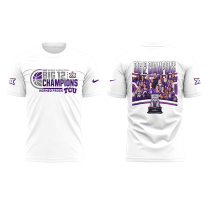 TCU Horned Frogs Women’s Basketball Limited Tournament Champions 2025 White T-shirt-PA03102513