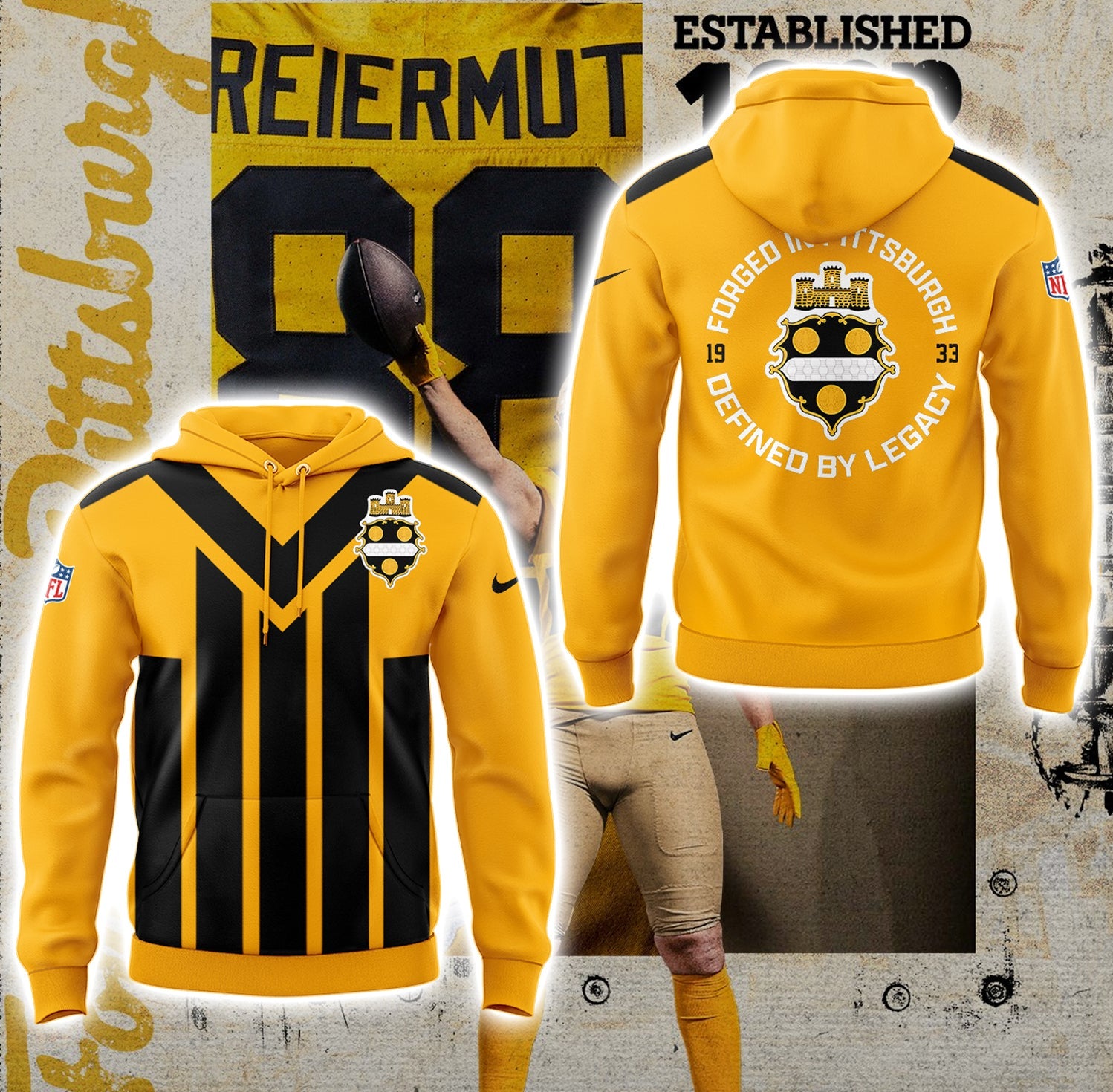 Steeler Nation Shirt - Pittsburgh Steelers The 1933 Legacy Collection Hoodie