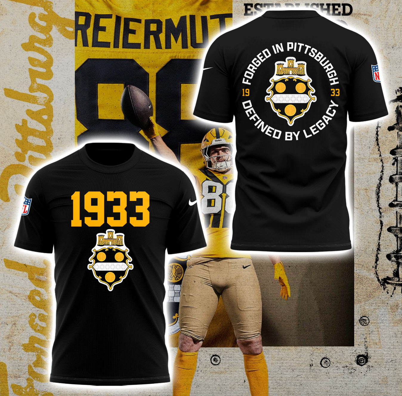 Steeler Nation Shirt - Pittsburgh Steelers The 1933 Legacy Collection T-Shirt
