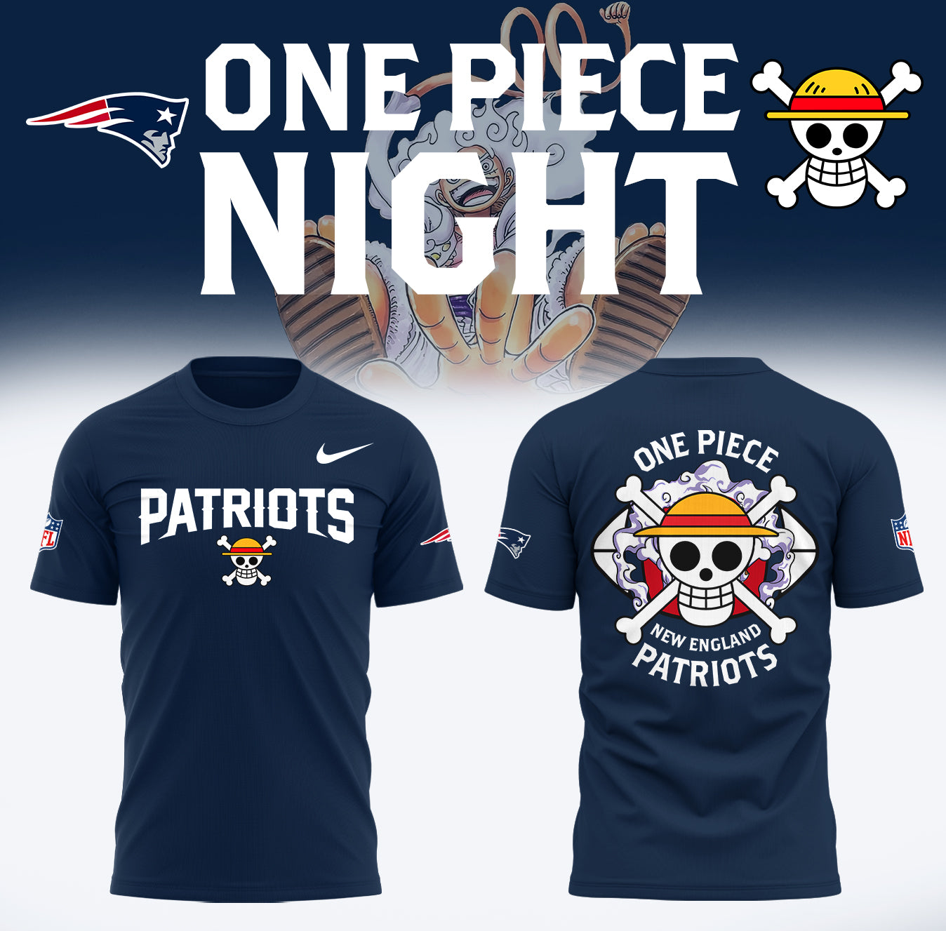 One Piece x Patriots Limited Edition T-Shirt