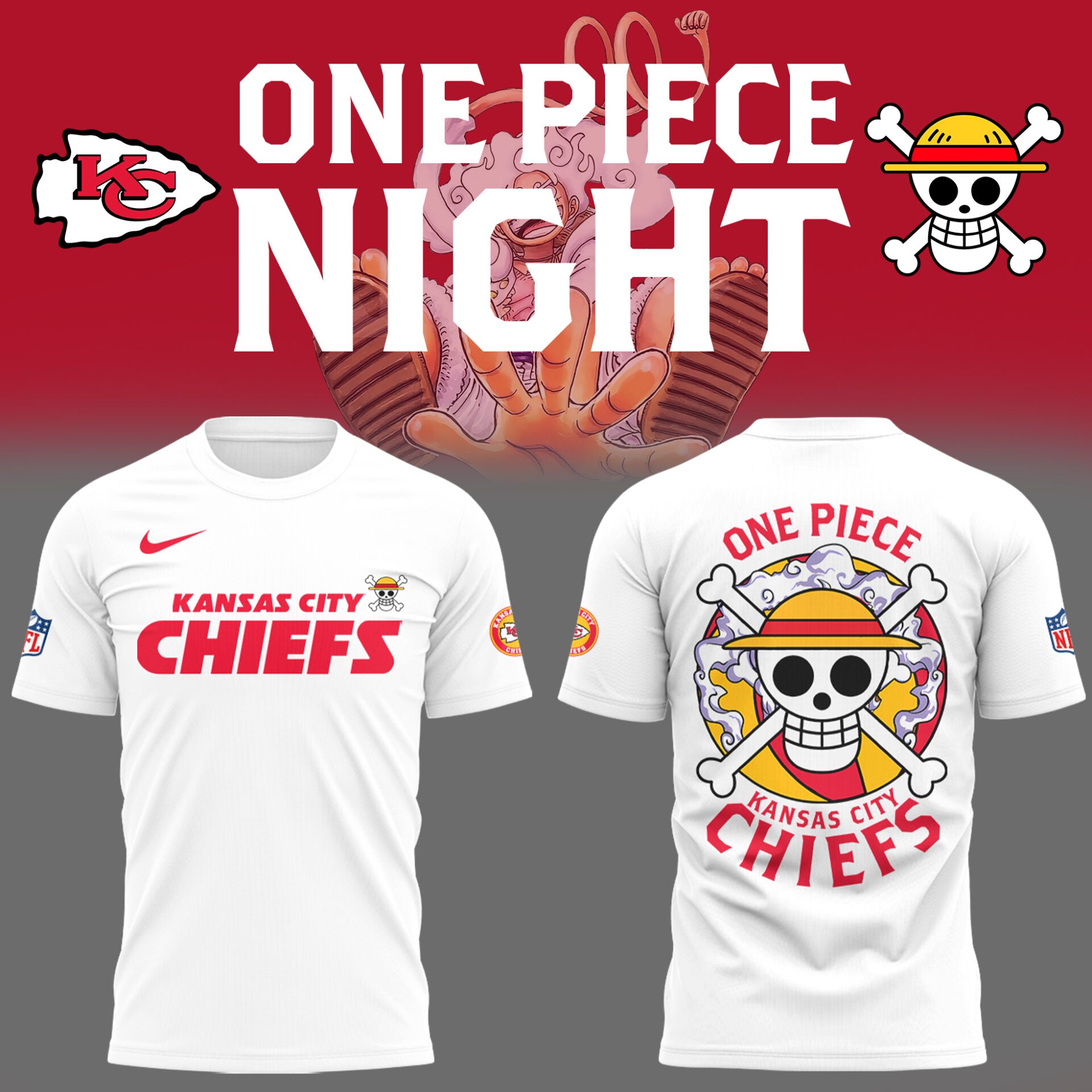 OnePiece x Chiefs Limited Edition T-Shirt