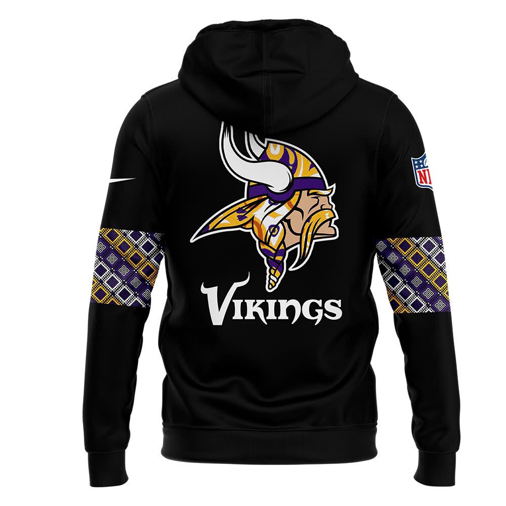 Premium Minnesota Vikings Merch - Vikings 2025 Native American Heritage Month Premium Limited Zip Hoodie - Gear Up For Game Day
