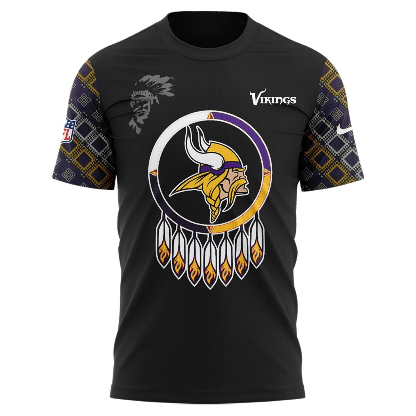 Premium Minnesota Vikings Merch - Vikings 2025 Native American Heritage Month Premium Limited T-Shirt - Gear Up For Game Day