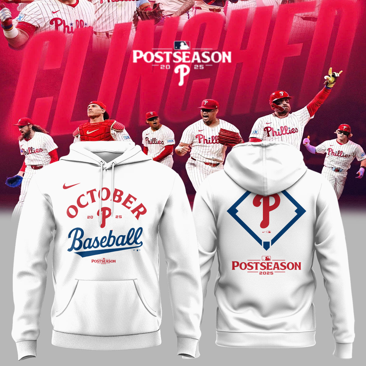 _ Philadelphia Phillies Hoodie - 2025 October ready POSTSEASON