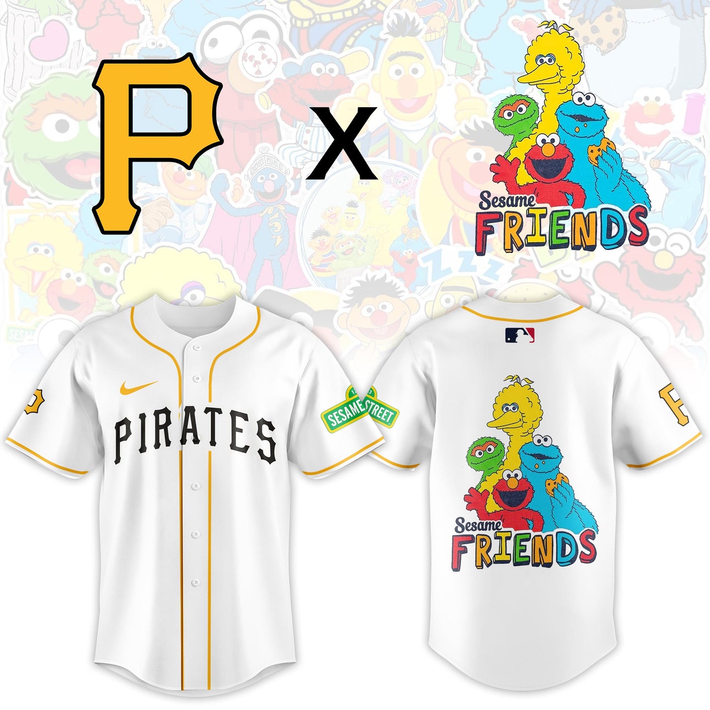 Pittsburgh Pirates 2025 Sesame Street Night Limited Jersey