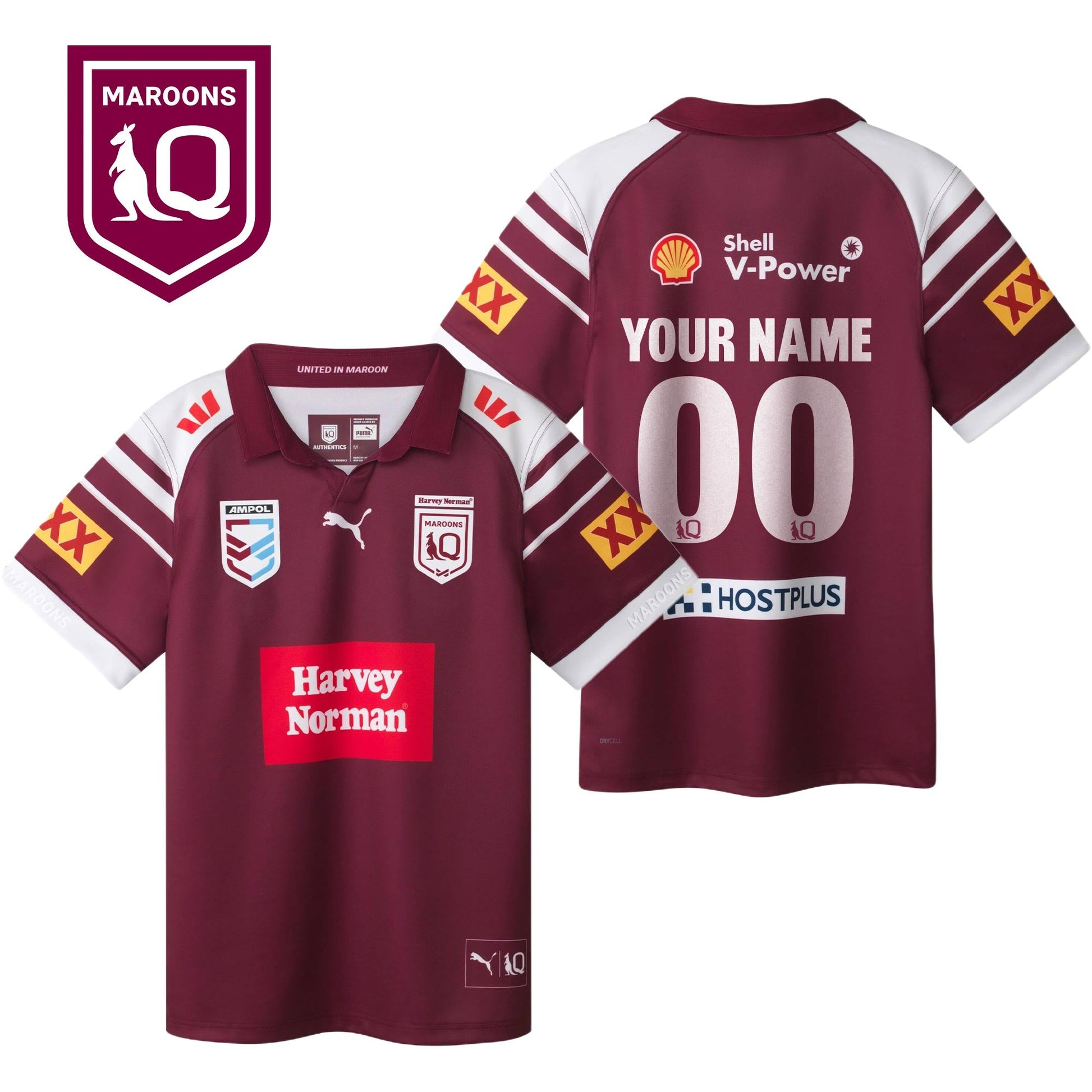 Queensland Maroons 2025 Harvey Norman Custom Rugby Jersey
