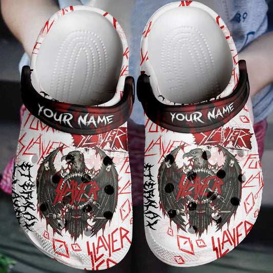 Slayer Band Crocs Crocband Clogs Shoes Comfortable For Men Women