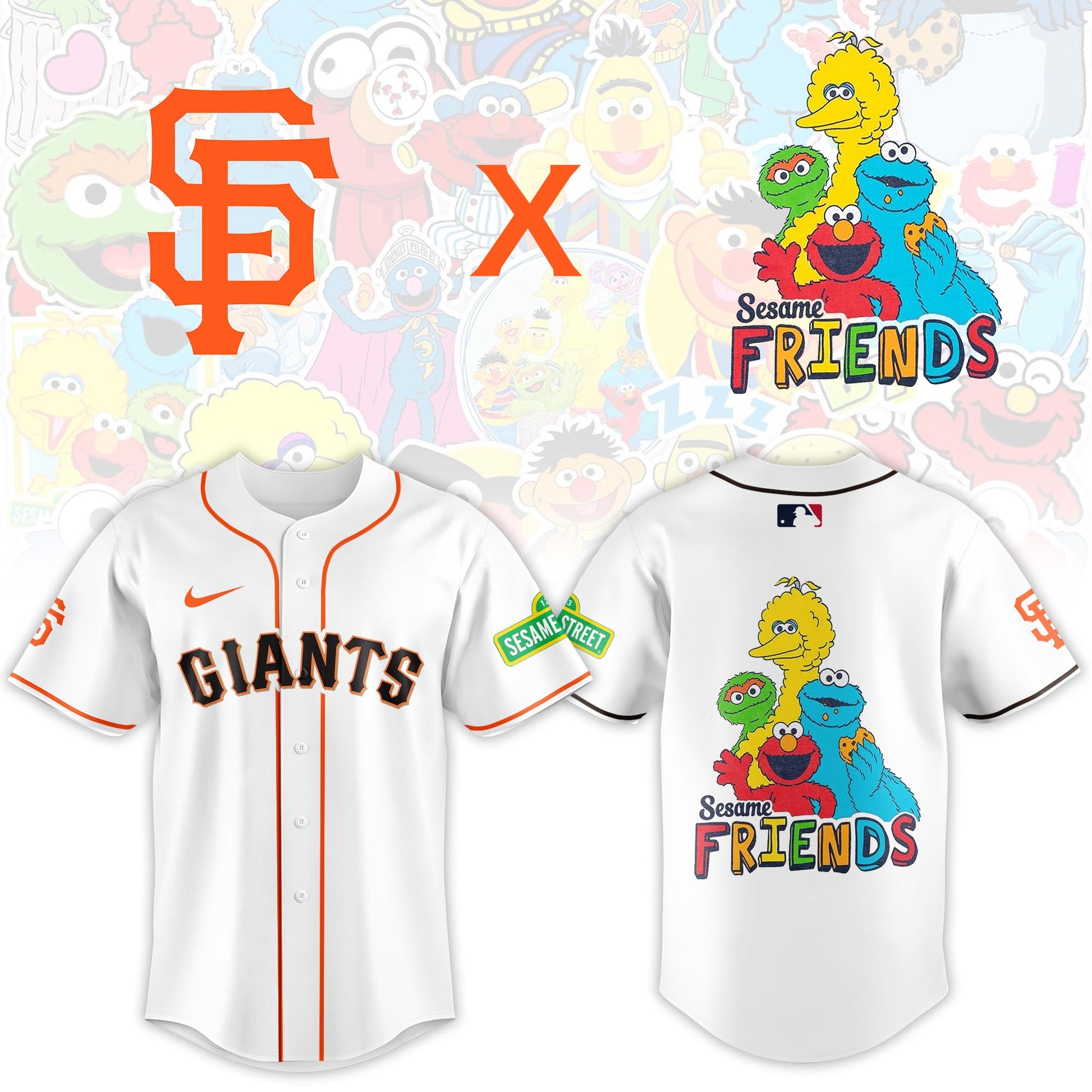 San Francisco Giants 2025 Sesame Street Night Limited Jersey