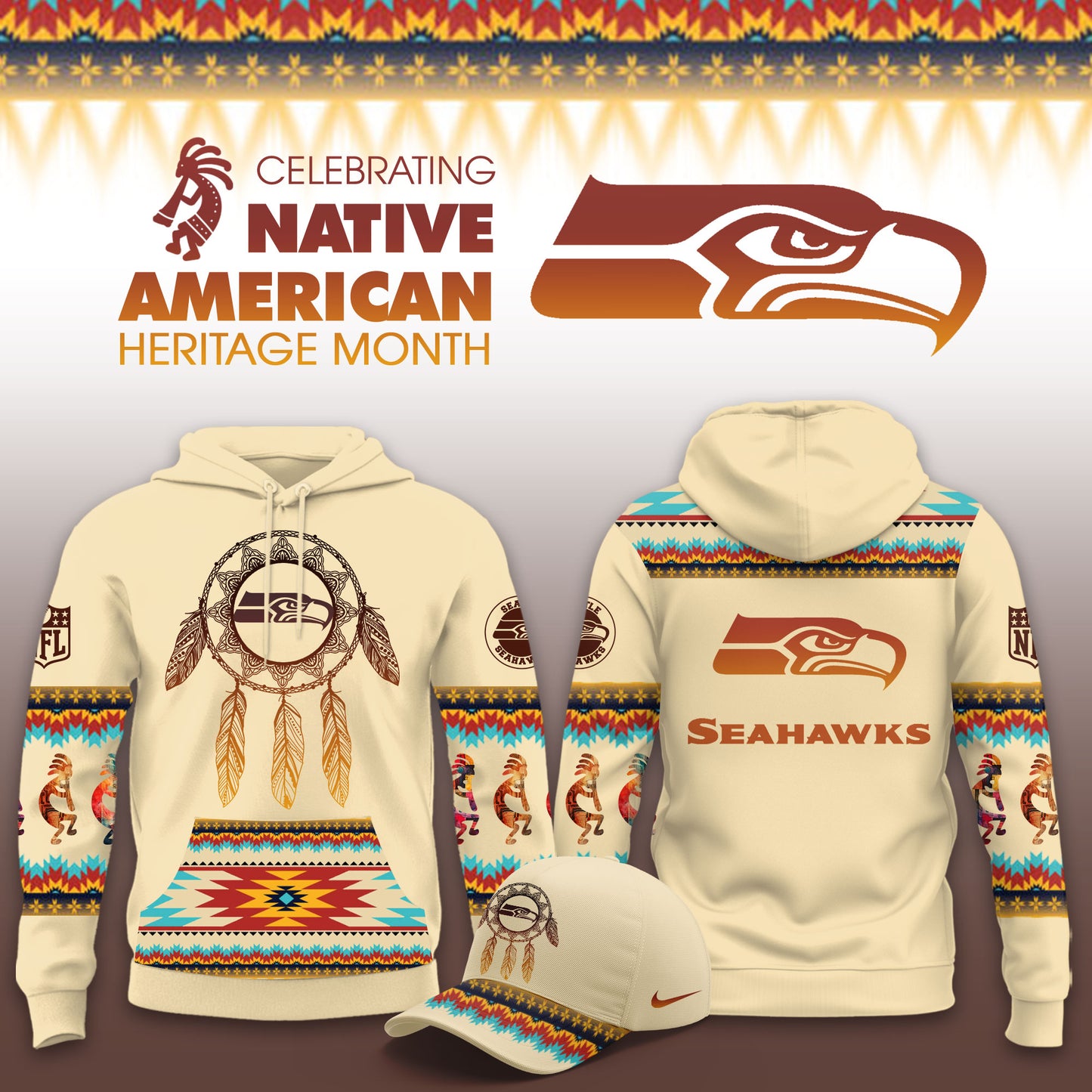 __Seattle Seahawks Native American Heritage Limited Hoodie