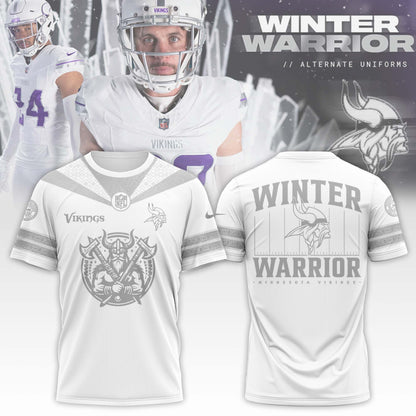 Premium Minnesota Vikings Merch - Minnesota Vikings Football Winter Warrior Limited Edition T-Shirt 2025 - Gear Up For Game Day