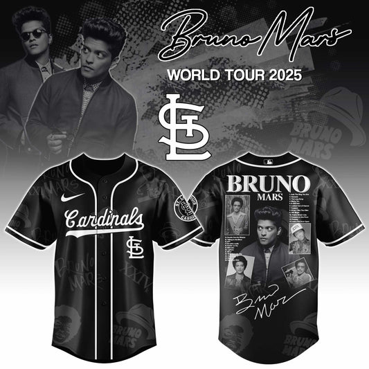 St.L Cardinals x Bruno Mars at Park MGM  2025 Jersey Editions Limited +Selling Out Fast