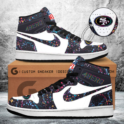 San Francisco 49ers Crucial Catch 2025 AJ1 Sneaker – TANTN15703