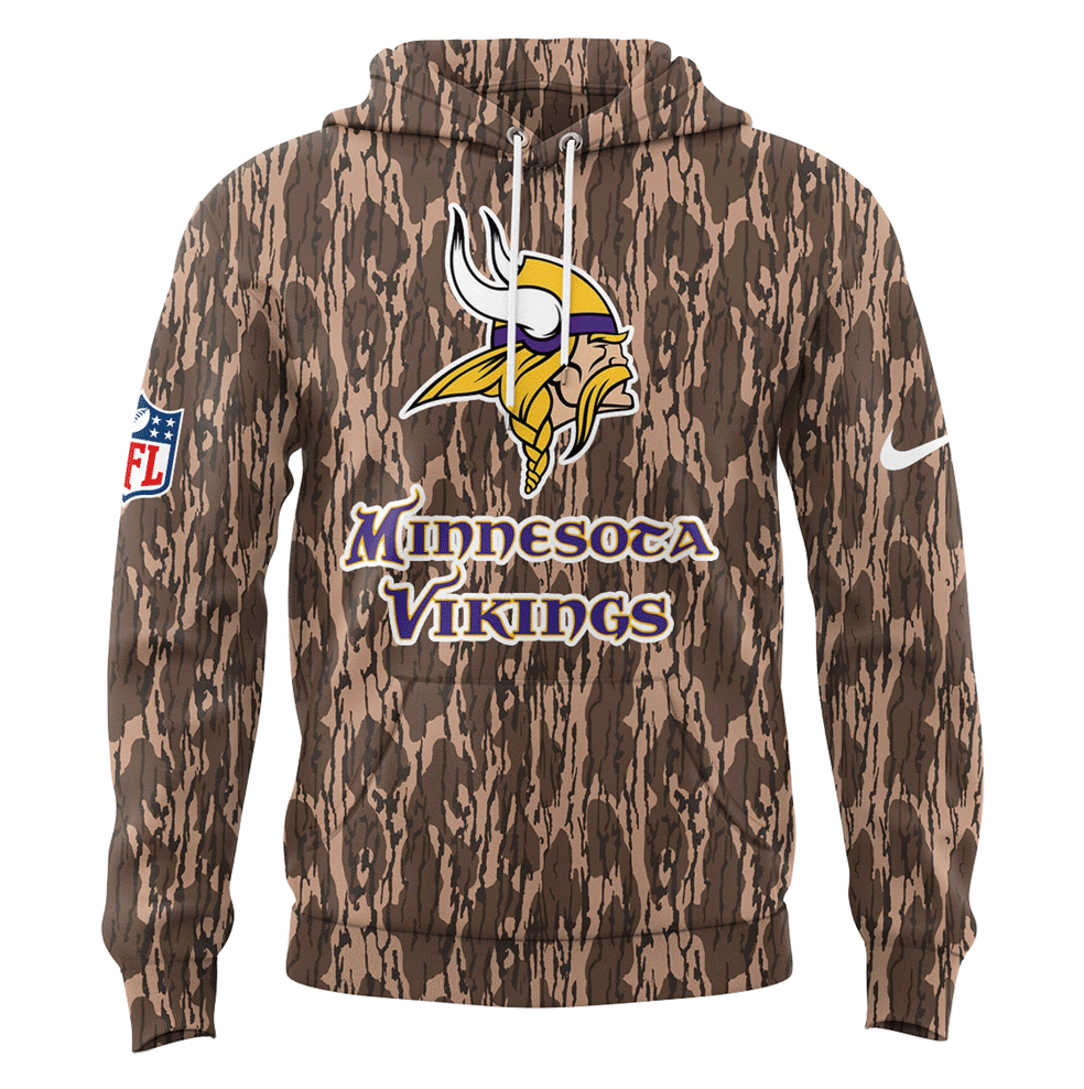Premium Minnesota Vikings Merch - 2025 Limited Edition Camo Pattern Hoodie - Gear Up For Game Day