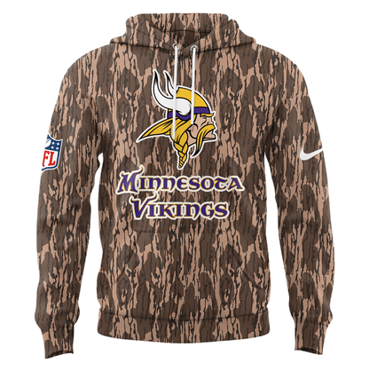Premium Minnesota Vikings Merch - 2025 Limited Edition Camo Pattern Hoodie - Gear Up For Game Day