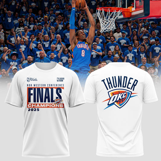 Oklahoma City Thunder 2025 Western Conference Champions Locker Room T-Shirt