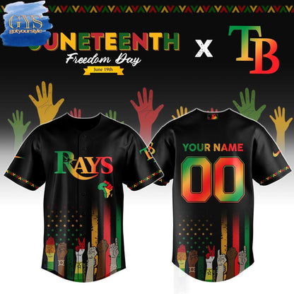 Tampa Bay Rays MLB x Juneteenth Freedom Day Baseball Jersey - Gotyourstyle