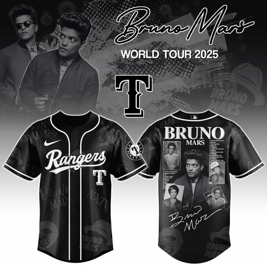 T Rangers x Bruno Mars at Park MGM  2025 Jersey Editions Limited +Selling Out Fast