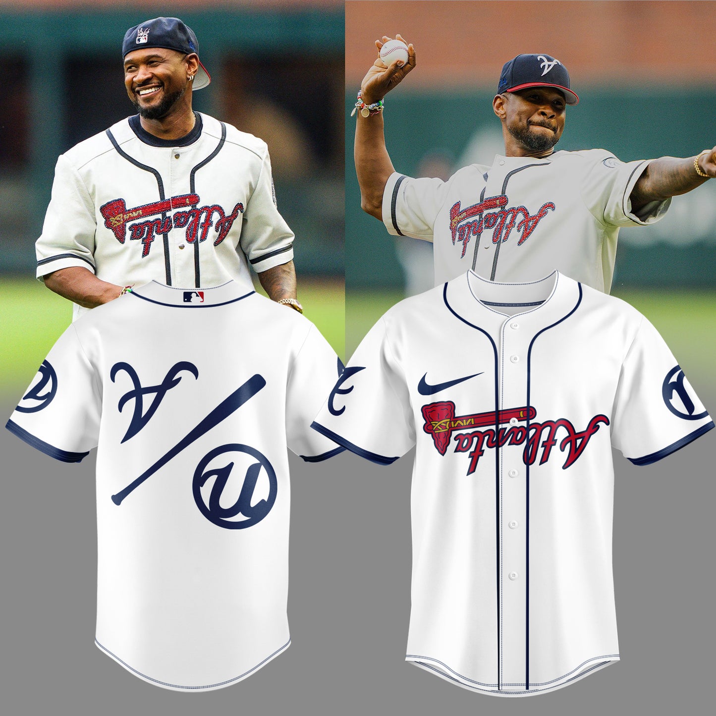 Atlanta Braves Usher 2025 All-Star Game Baseball Jersey