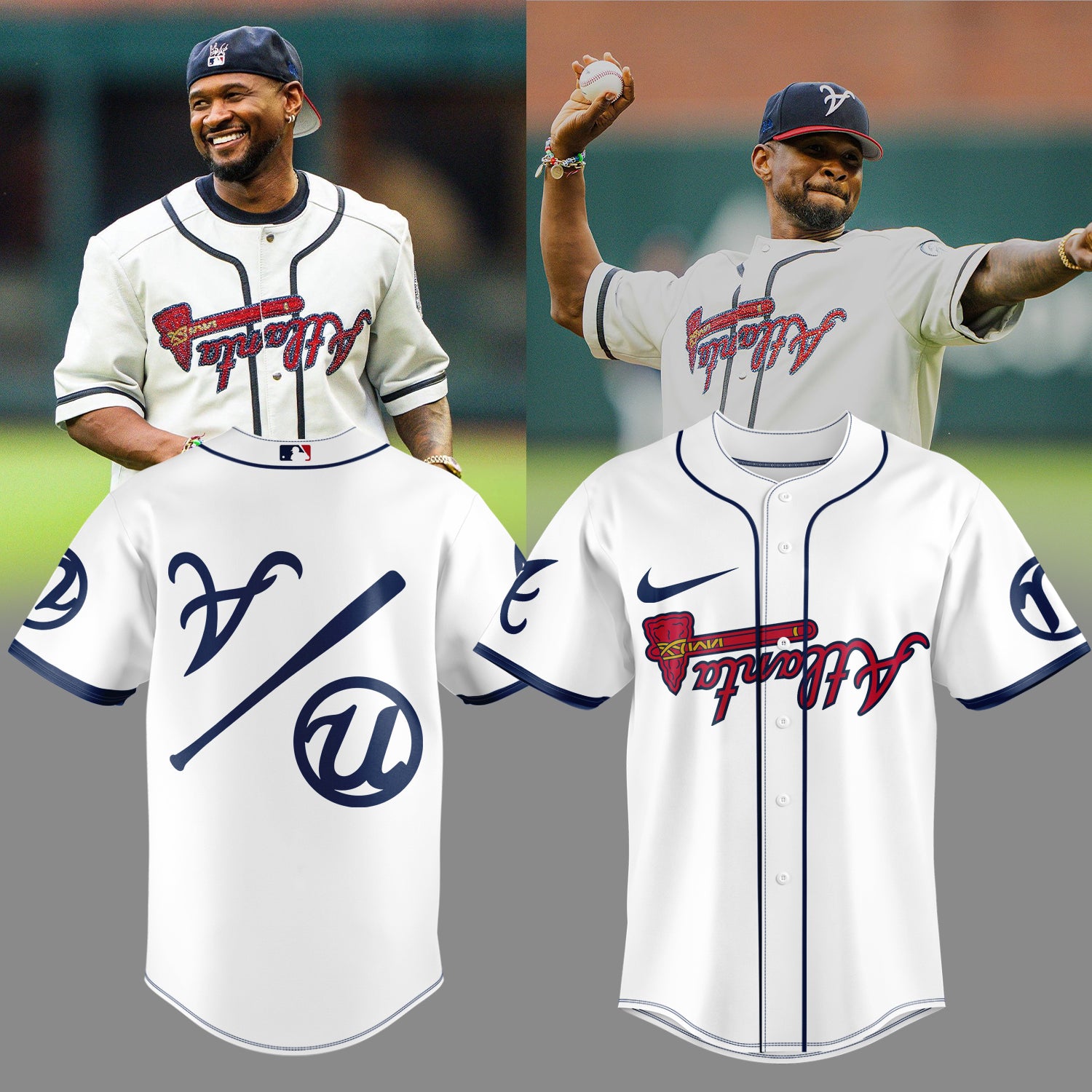 Atlanta Braves Usher 2025 All-Star Game Baseball Jersey