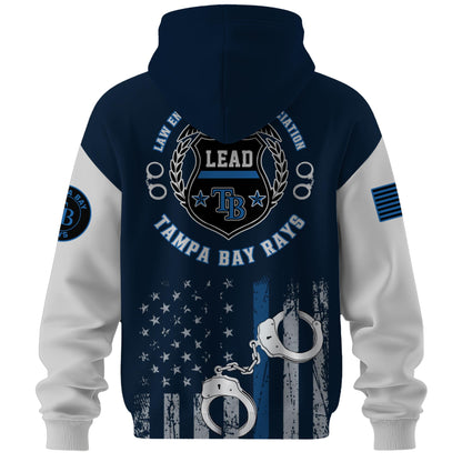 . Tampa Bay Rays MLB x Law Enforcement Appreciation Day Hoodie Limited