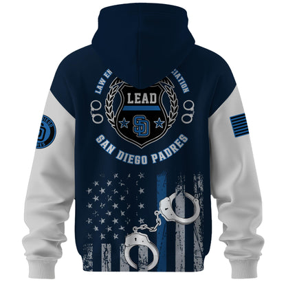 .  San Diego Padres MLB x Law Enforcement Appreciation Day Hoodie Limited