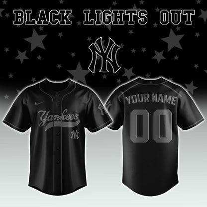 . New York Yankees x Black Lights Out Limited Edition Jersey 2025