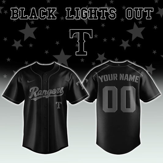 Texas Rangers x Black Lights Out Limited Edition Jersey 2025
