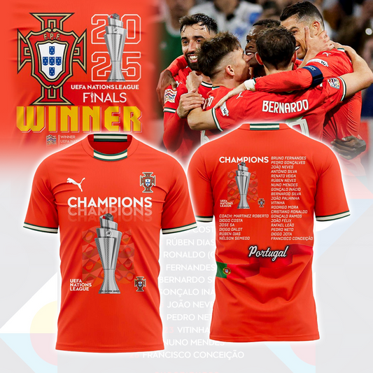 Portugal UEFA Nations League 2025 Champions T-Shirt