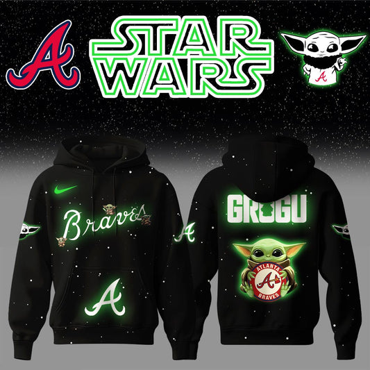 Atlanta Braves x Stars Wars Baby Yoda Game Night Hoodie Editions Limited