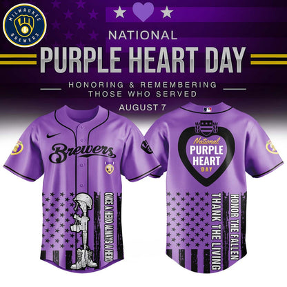 Purple Heart Day Jersey Limited Edition All Team