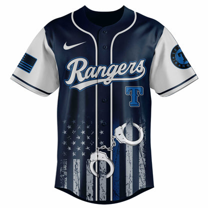 .  Texas Rangers MLB x Law Enforcement Appreciation Day Jersey Limited