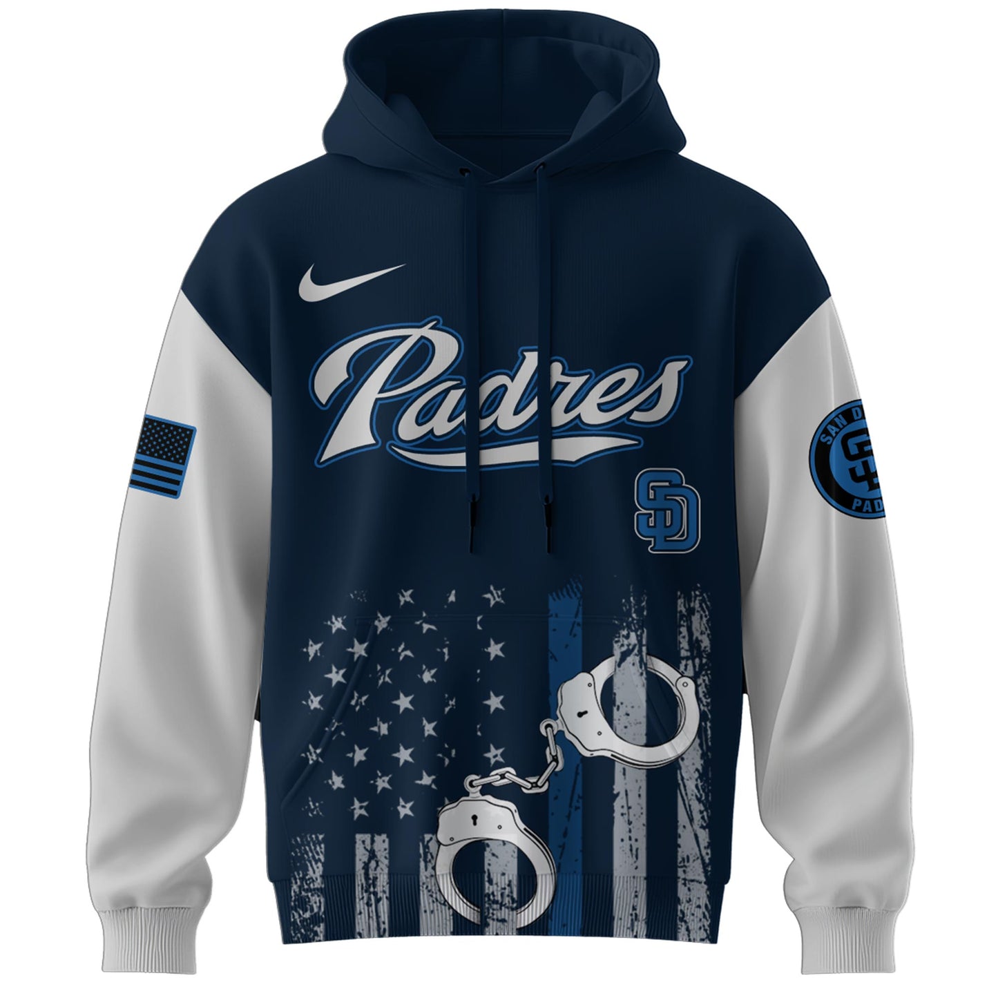.  San Diego Padres MLB x Law Enforcement Appreciation Day Hoodie Limited