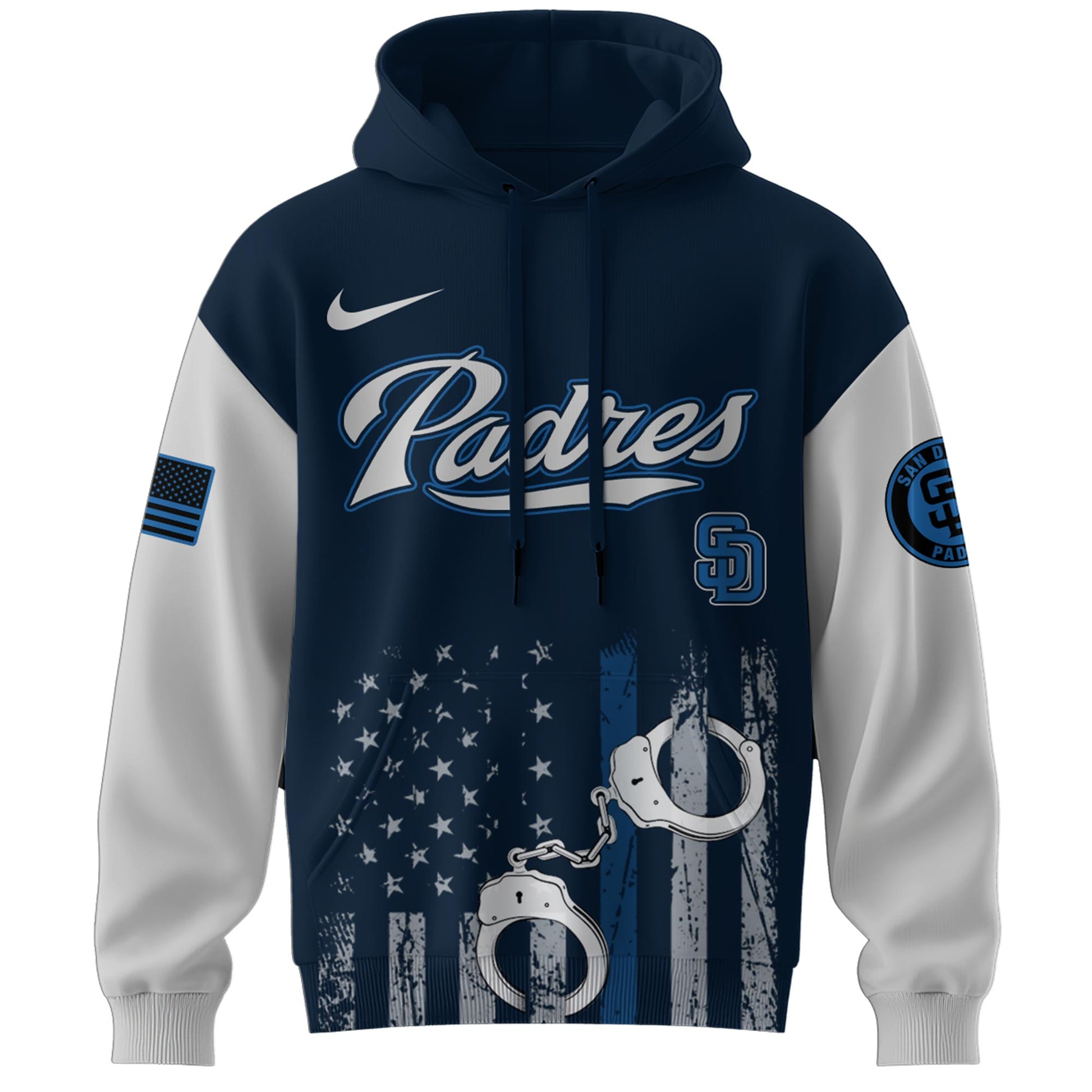 .  San Diego Padres MLB x Law Enforcement Appreciation Day Hoodie Limited