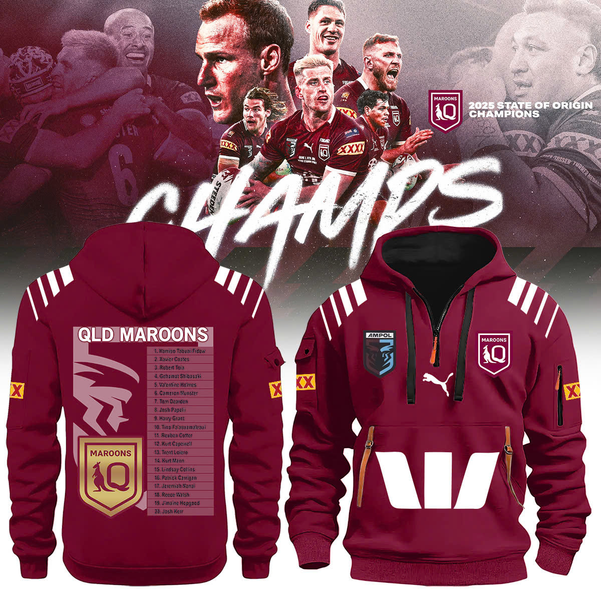 Queensland Maroons anzac 2025 New Hoodie