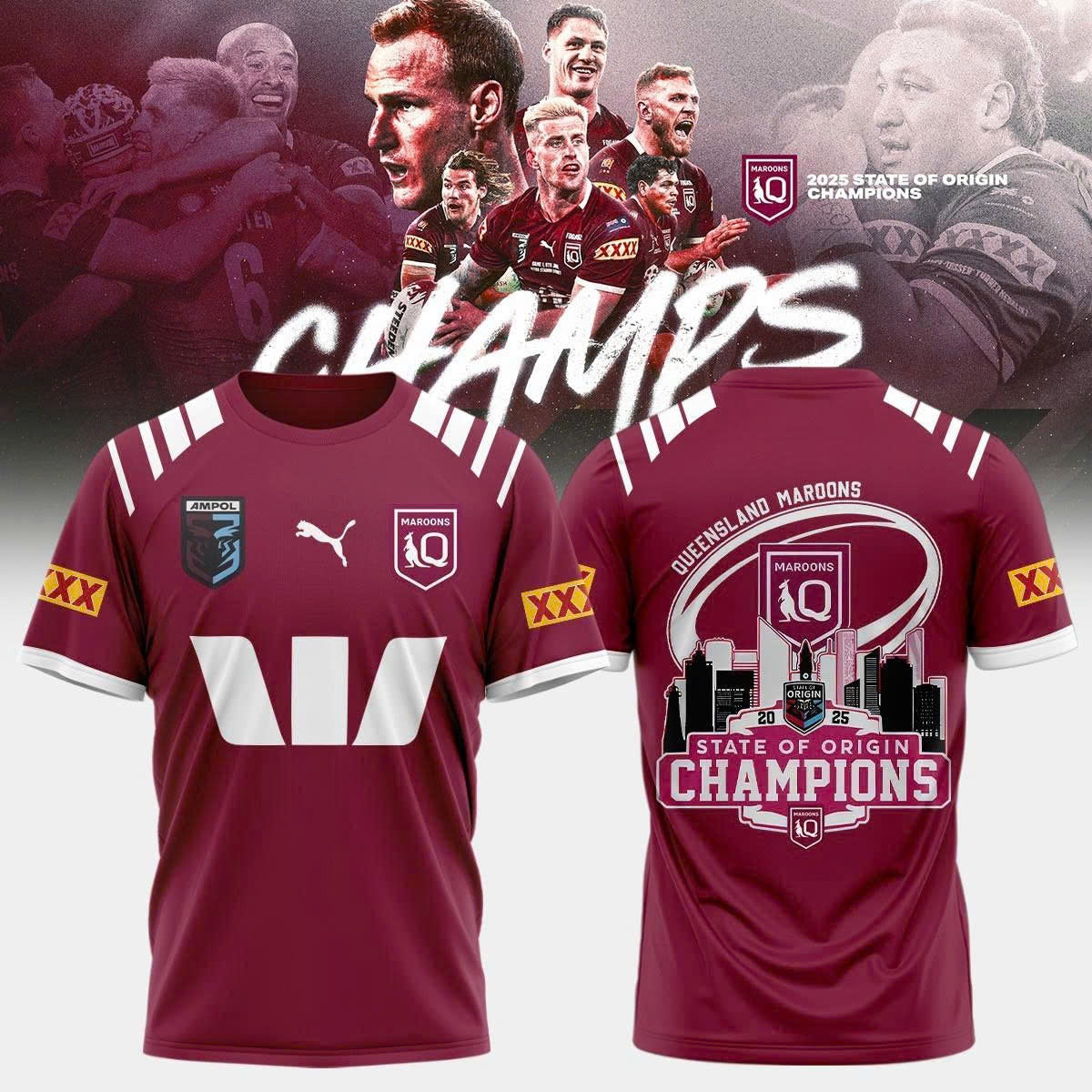 Queensland Maroons Champion 2025 T-Shirt