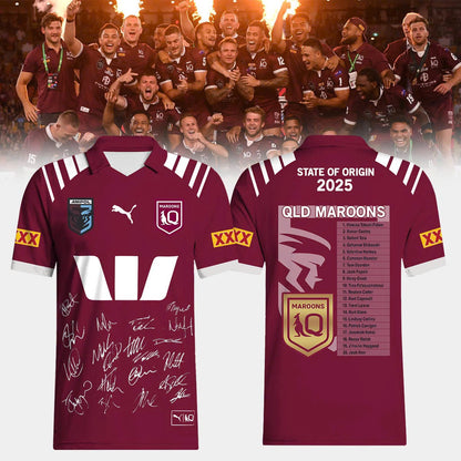 Queensland Maroons Jersey 2025 Champion signature