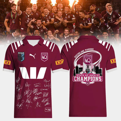 Queensland Maroons Jersey 2025 Champion signature