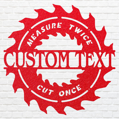 Woodshop Sign Metal Wall Art, Custom Name Sign Metal Wall Decor, Woodshop Decor Outdoor Metal Sign, Laser Cut Metal Sign