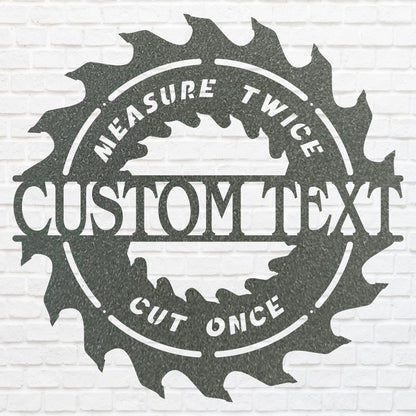 Woodshop Sign Metal Wall Art, Custom Name Sign Metal Wall Decor, Woodshop Decor Outdoor Metal Sign, Laser Cut Metal Sign