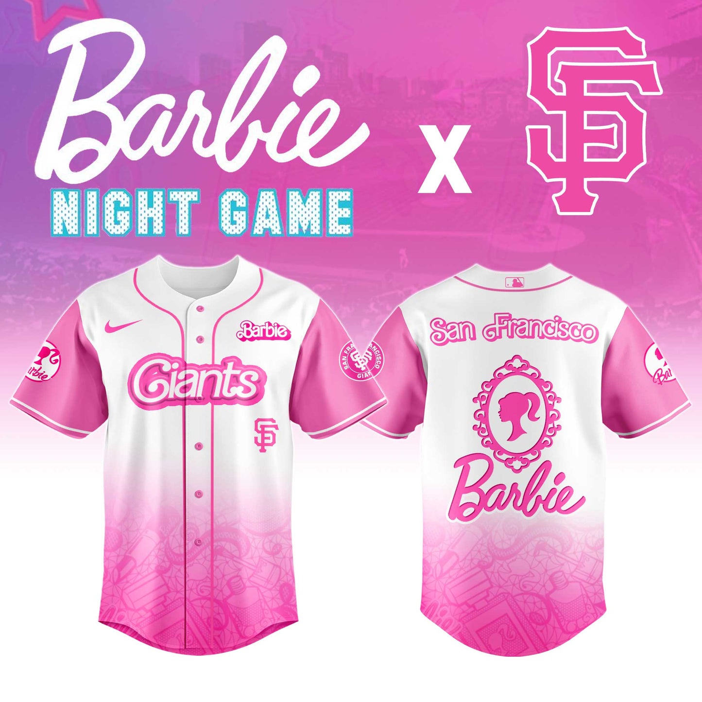 .    San Francisco Giants    MLB x Barbie Night Game Limited Edition Jersey 2025