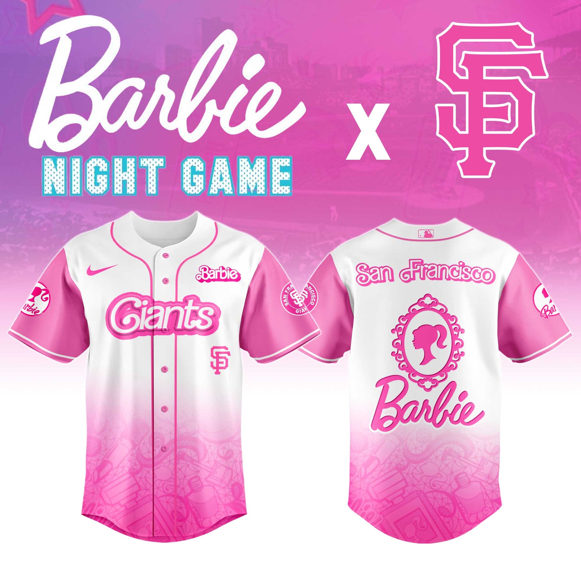 .    San Francisco Giants    MLB x Barbie Night Game Limited Edition Jersey 2025