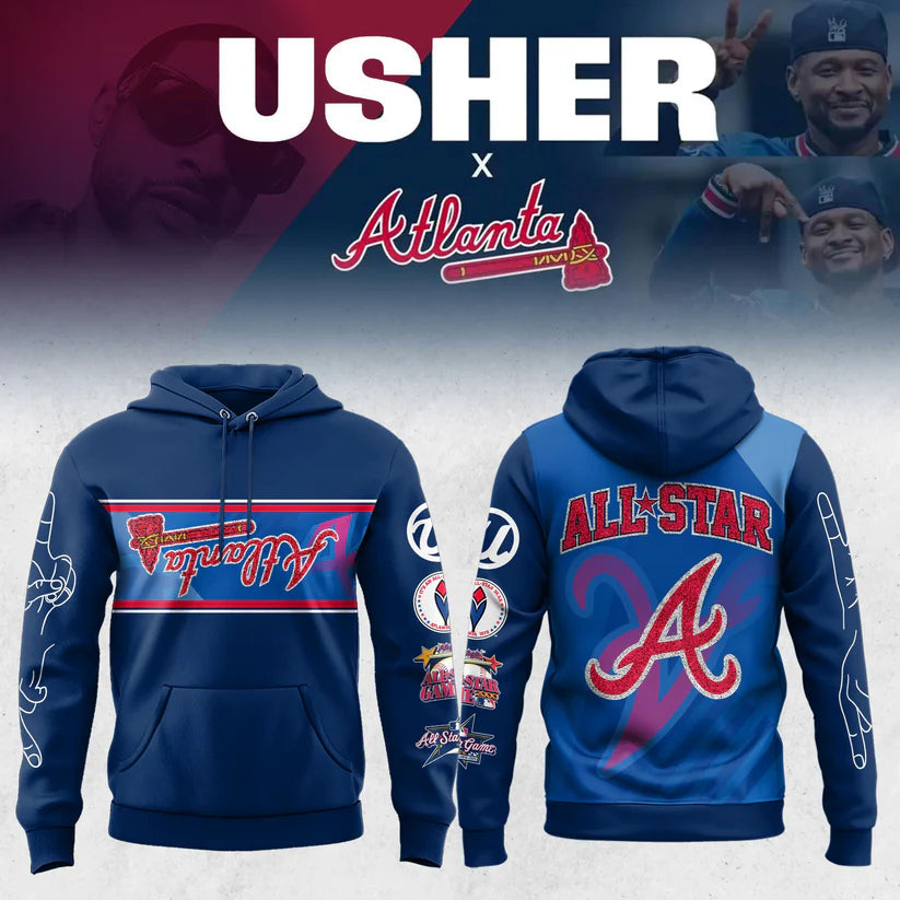 Atlanta Braves Usher 2025 MLB All-Star Game Hoodie