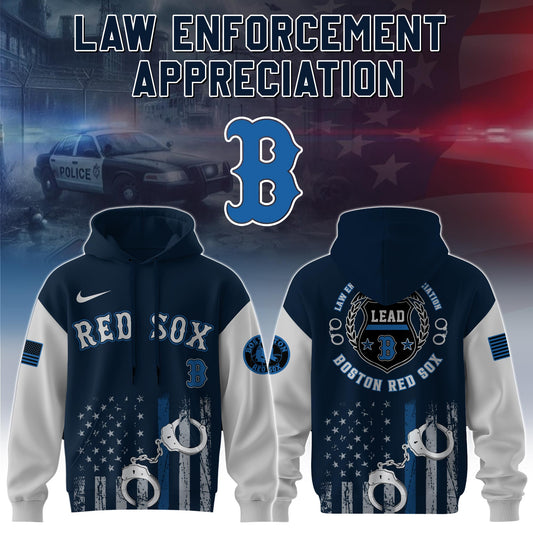 . Boston Red Sox MLB x Law Enforcement Appreciation Day Hoodie Limited