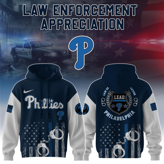 .   Philadelphia Phillies MLB x Law Enforcement Appreciation Day Hoodie Limited