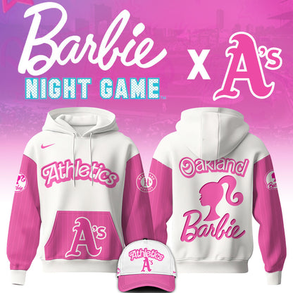 .    Oakland Athletics MLB x Barbie Night Game Limited Edition Hoodie 2025