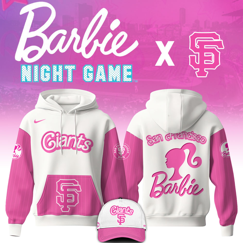 .    San Francisco Giants MLB x Barbie Night Game Limited Edition Hoodie 2025