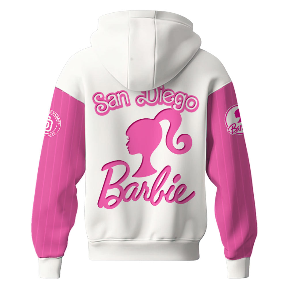 .    San Diego Padres MLB x Barbie Night Game Limited Edition Hoodie 2025